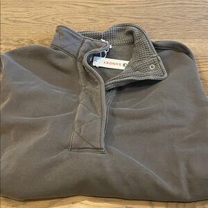 Sundry Charcoal Quarter-Zip Sweatshirt